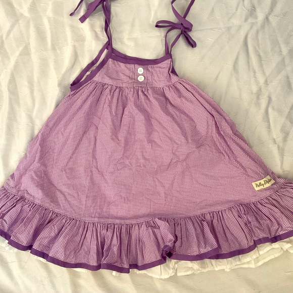 Purple gingham dress with bloomers - Picture 1 of 6